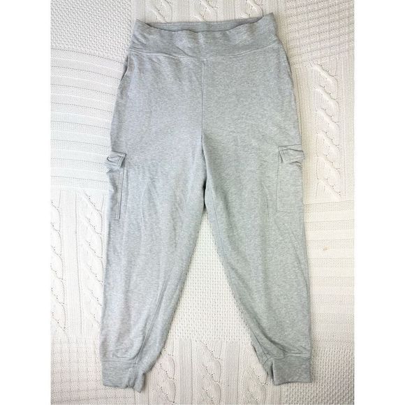 Aerie Offline Cargo Style Sweatpants Joggers Size Medium Loose Fit Gray - Picture 2 of 11